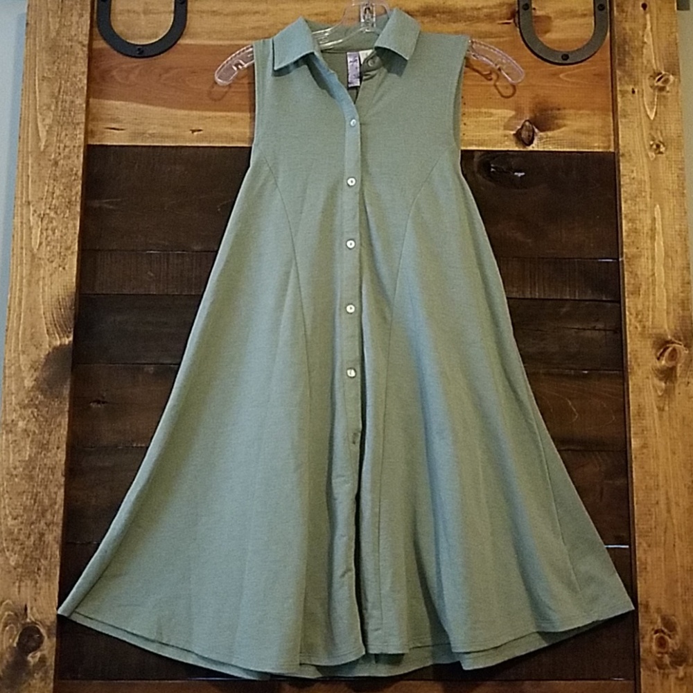 Button up collared summer dress